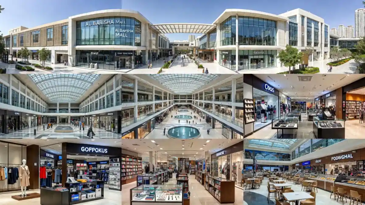 منظر من الداخل لمركز تسوق البرشا مال دبي