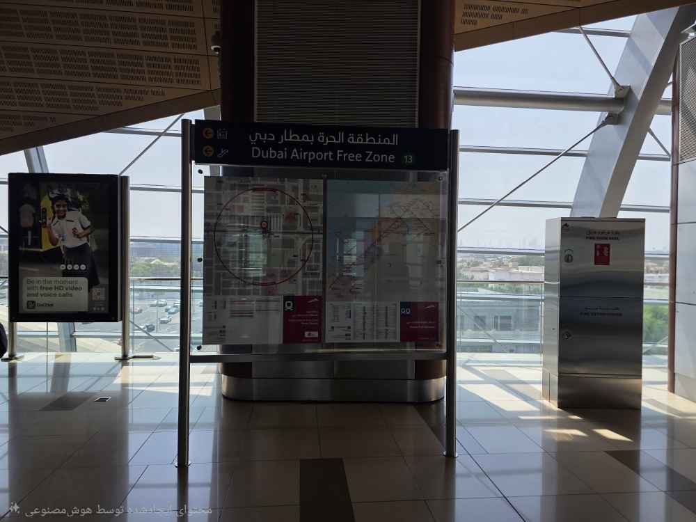 ایستگاه مترو منطقه آزاد فرودگاه | دبی - Metro