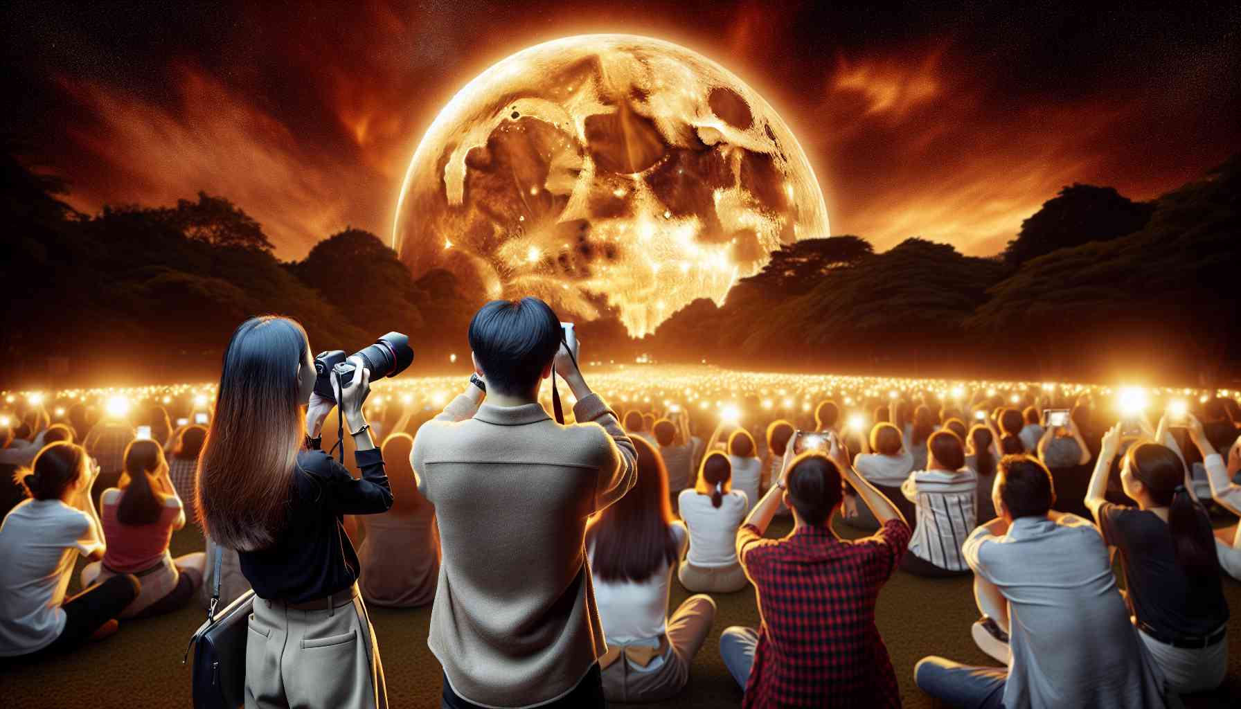 दुबई के निवासियों ने सुपरमून का आश्चर्यचकित होकर अवलोकन किया।