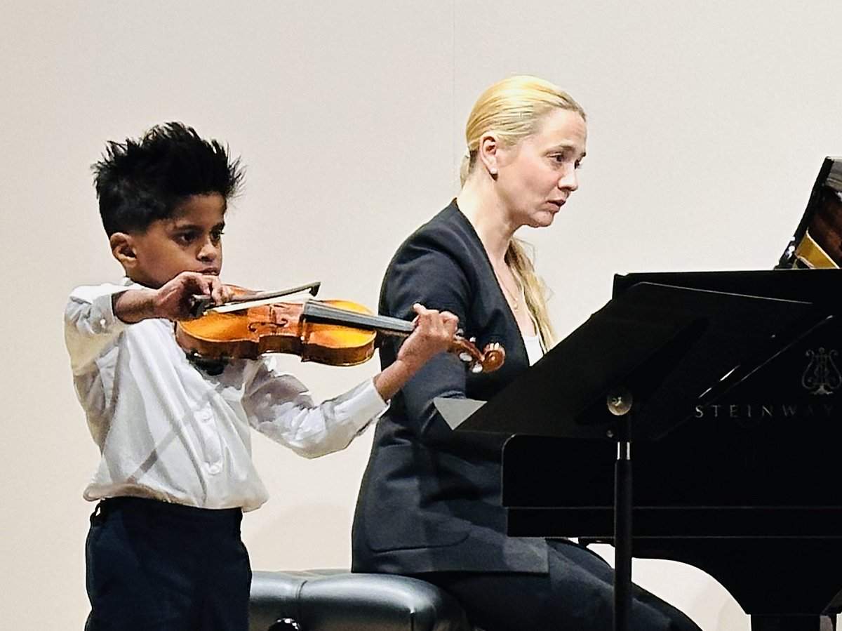 Kabir Khan, the 5-year-old violin prodigy, shines at the UAE Music Festival.